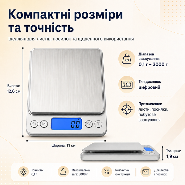 Настільні цифрові ваги для зважування  B-039 фото